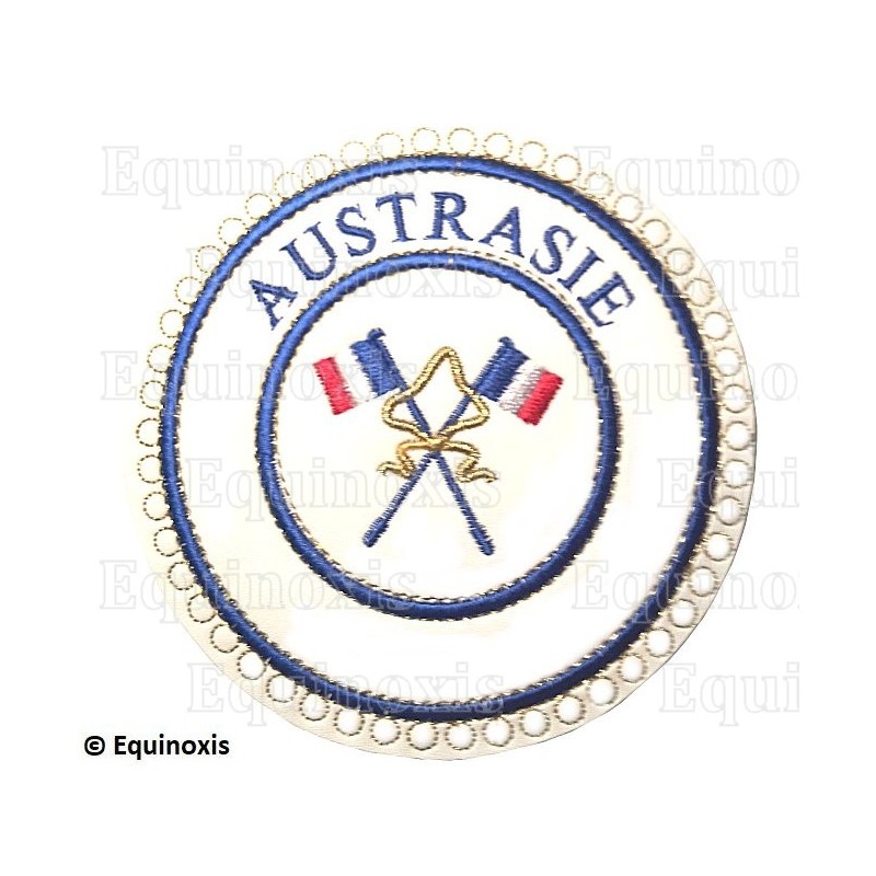 Badge / Macaron GLNF – Petite tenue provinciale – Passé Grand Porte-Etendard – Austrasie – Bordado a máquina