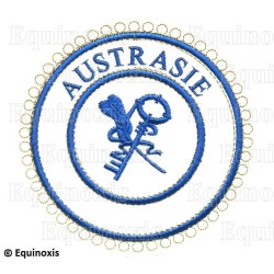Badge / Macaron GLNF – Petite tenue provinciale – Grand Archiviste – Austrasie – Bordado a máquina