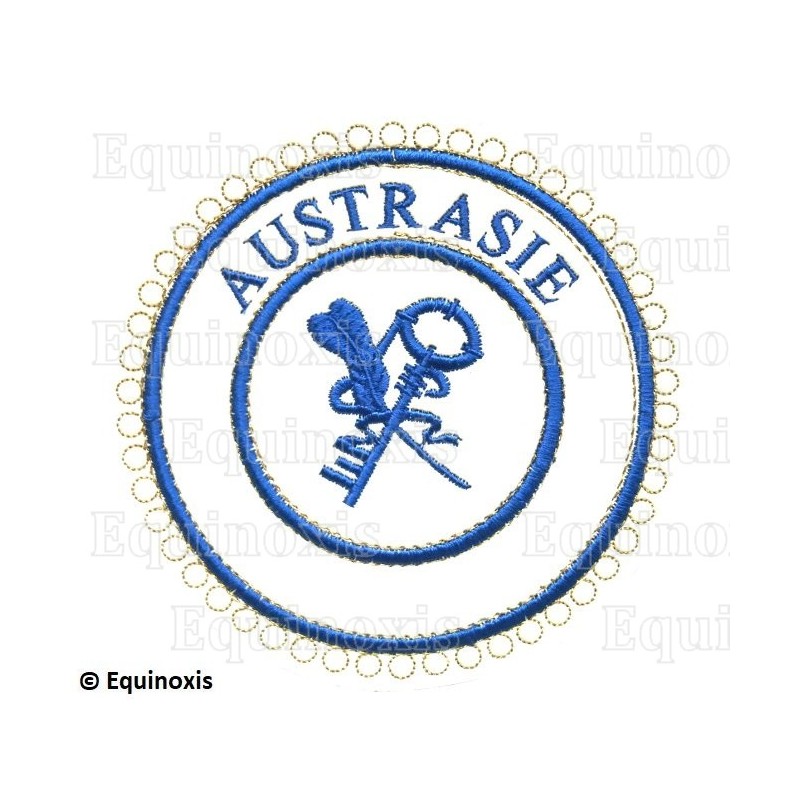 Badge / Macaron GLNF – Petite tenue provinciale – Grand Archiviste – Austrasie – Bordado a máquina