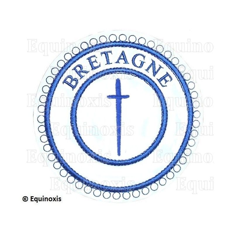 Badge / Macaron GLNF – Petite tenue provinciale – Passé Grand Tuileur – Bretagne – Bordado a máquina