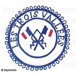 Badge / Macaron GLNF – Petite tenue provinciale – Passé Grand Porte-Etendard – Les Trois Vallées – Bordado a mano