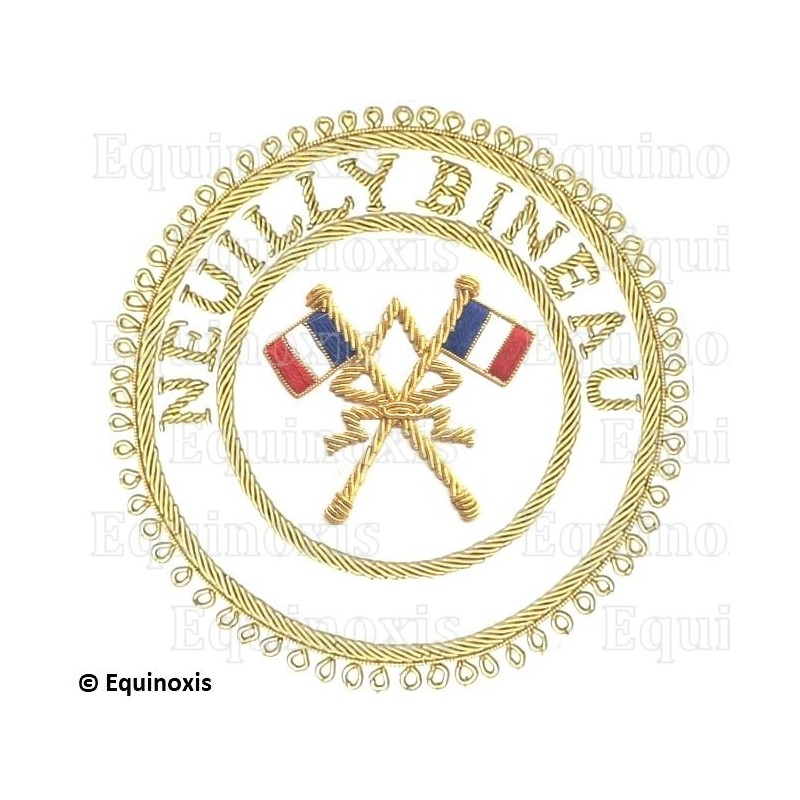 Badge / Macaron GLNF – Grande tenue provinciale – Passé Grand Porte-Etendard– Neuilly Bineau – Bordado a mano