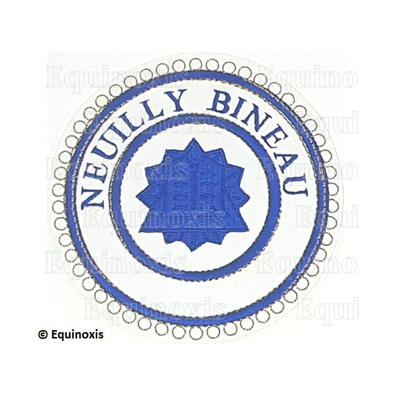 Badge / Macaron GLNF – Petite tenue provinciale – Grand Elémosinaire – Neuilly Bineau – Bordado a máquina
