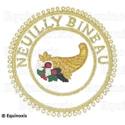 Badge / Macaron GLNF – Grande tenue provinciale – Grand Intendant – Neuilly Bineau – Bordado a mano