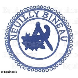 Badge / Macaron GLNF – Petite tenue provinciale – Grand Intendant – Neuilly Bineau – Bordado a mano