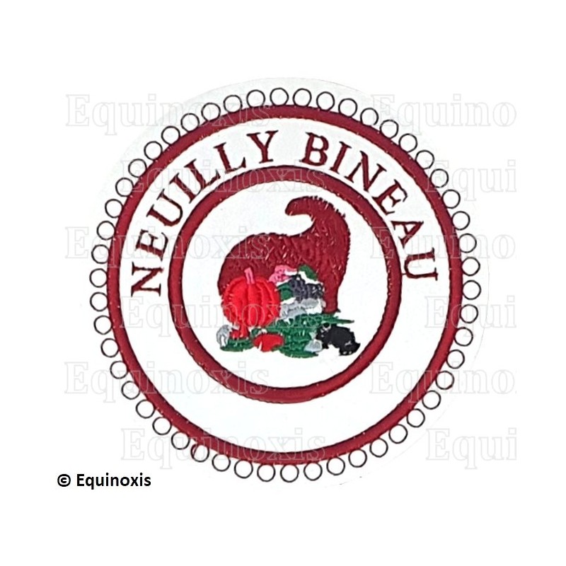 Badge / Macaron GLNF – Grande tenue provinciale – Grand Intendant – Neuilly Bineau – Bordado a máquina
