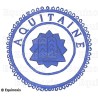 Badge / Macaron GLNF – Petite tenue provinciale – Passé Grand Elémosynaire – Aquitaine – Bordado a mano