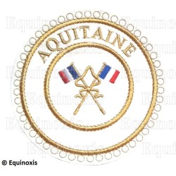Badge / Macaron GLNF – Grande tenue provinciale – Passé Grand Porte-Etendard – Aquitaine – Bordado a máquina