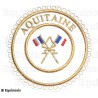 Badge / Macaron GLNF – Grande tenue provinciale – Passé Grand Porte-Etendard – Aquitaine – Bordado a máquina