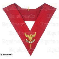 Collar masónico muaré – RER – CBCS – Préfet – Bordado a máquina