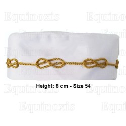 Chapeau maçonnique – Rite Opératif de Salomon – Blanc – Talla 54