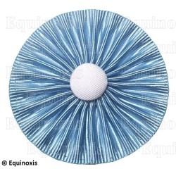 Escarapela masónica azul con botón blanco