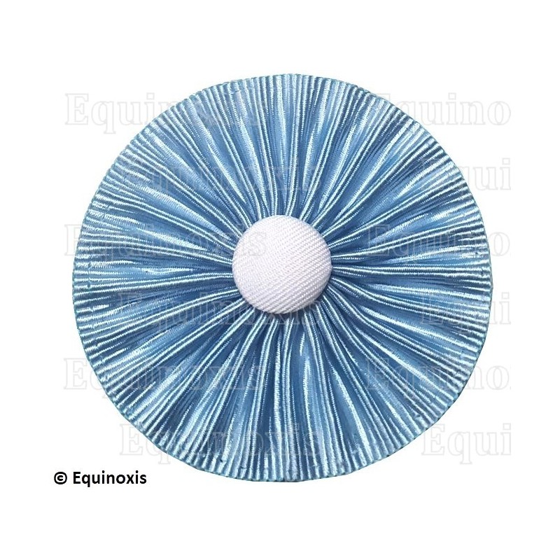 Escarapela masónica azul con botón blanco