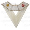 Collar masónico muaré – REAA – 33° grado – Triángulo hacia arriba – Bordado a mano