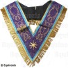 Collar masónico muaré – Menfis-Mizraim – Grand Maître – Etoile – Croix Ankh – Aigle – Bordado a mano