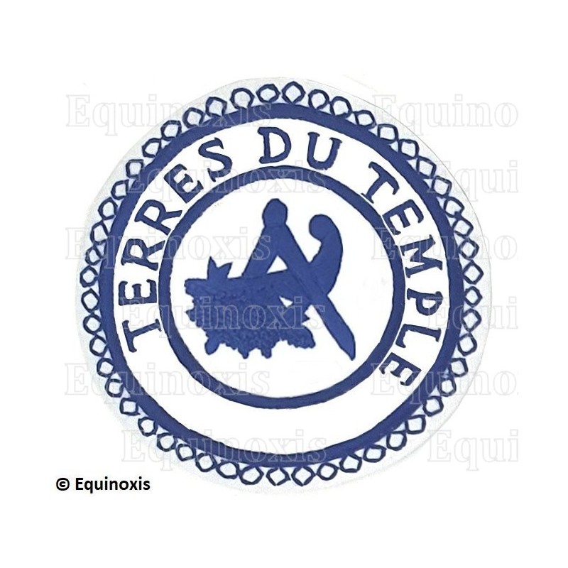 Badge / Macaron GLNF – Petite tenue provinciale – Grand Intendant – Terre du Temple – Bordado a mano