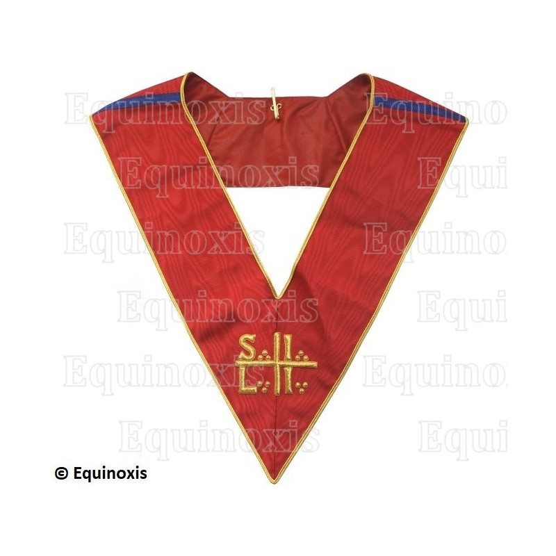  Collar martinisto – Superior Desconocido Libre Iniciador – Rojo – Filiación rusa – Bordado a mano
