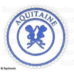 Badge / Macaron GLNF – Petite tenue provinciale – Grand Secrétaire – Aquitaine – Bordado a máquina