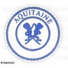 Badge / Macaron GLNF – Petite tenue provinciale – Grand Secrétaire – Aquitaine – Bordado a máquina