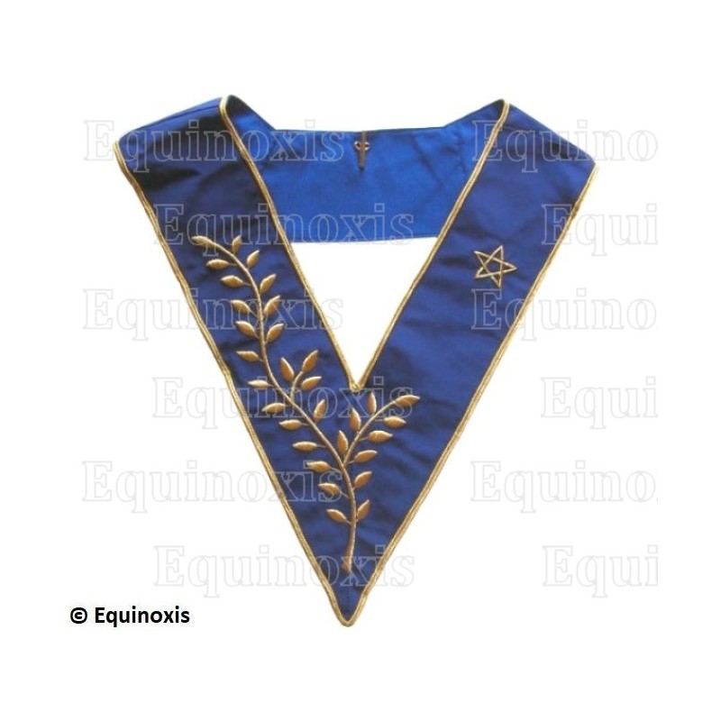 Collar masónico muaré – REAA – Trois Fois Puissant Maître – Bordado a máquina