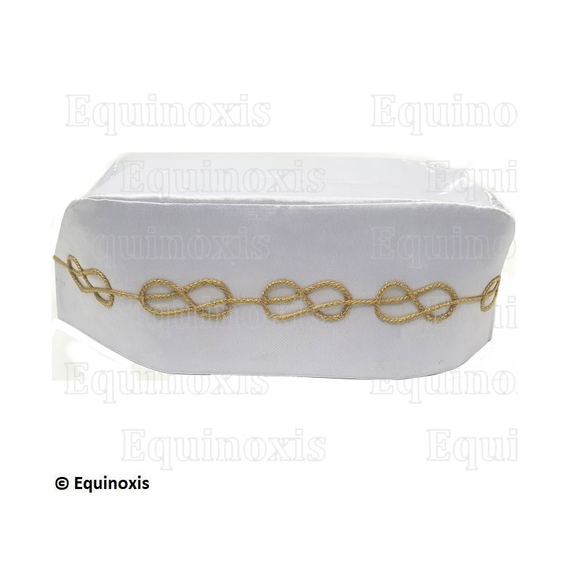 Chapeau maçonnique – Rite Opératif de Salomon – Blanc – Talla 54