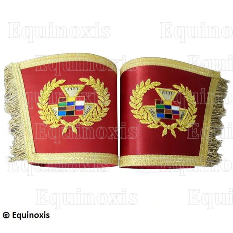 Gantelets Arche Royale Américane (ARA) – Passé Haut Prêtre – Bordado a mano