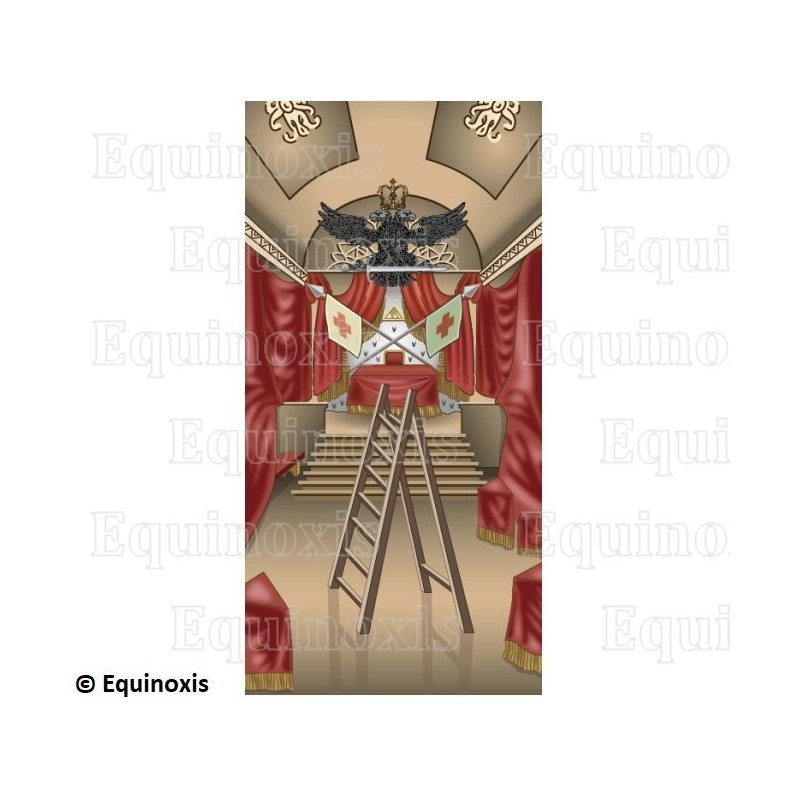 Tapis de Loge maçonnique – REAA – 30° grado – 100 cm x 50 cm