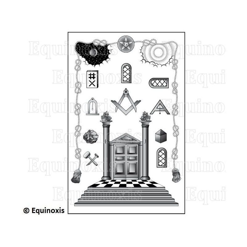 Cuadro de Logia – REAA – Compañero – GODF – 100 cm x 50 cm