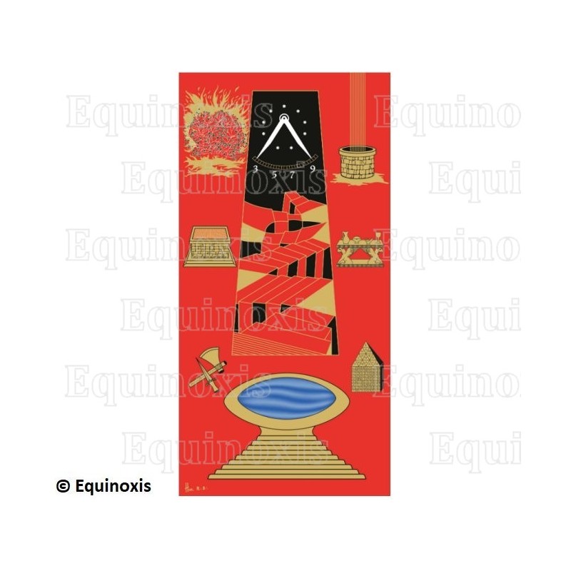 Cuadro de Logia – Rito Francés – 2.ª Orden – Gran Capítulo General – 100 cm x 50 cm