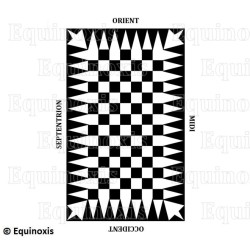 Tapis de Loge maçonnique – Pavé mosaïque – 98 cases – 160 cm x 80 cm