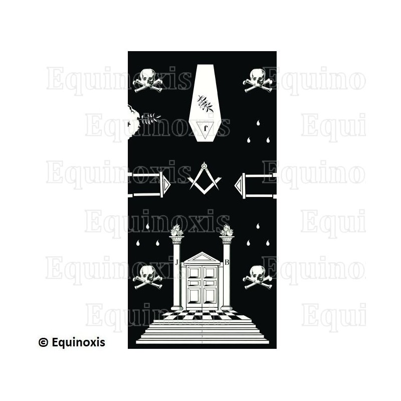 Tapis de Loge maçonnique – Rito Francés Groussier – Maestro – 100 cm x 50 cm