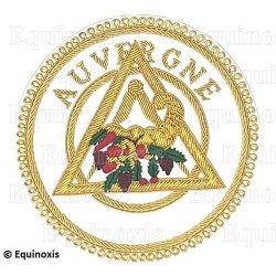 Badge / Macaron – Arco Real Inglés – Officier Provincial – Grand Intendant – Auvergne - Bordado a mano