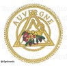 Badge / Macaron – Arco Real Inglés – Officier Provincial – Grand Intendant – Auvergne - Bordado a mano