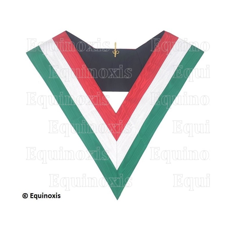 Collar masónico muaré – REAA – 26° grado – Príncipe de Merced / Escocés Trinitario