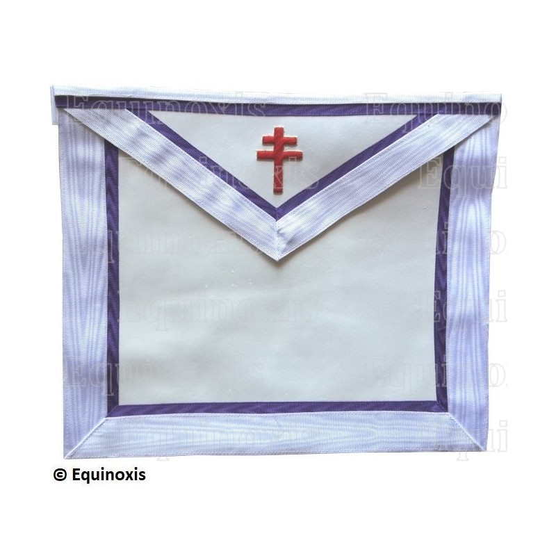 Mandil masónico de cuero – Menfis-Mizraim – 66° grado – Grand Patriarche Consécrateur