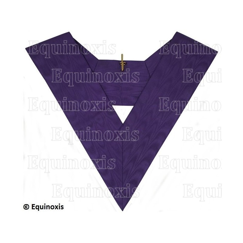 Collar masónico muaré – Rito York – Passé Maître Immédiat – Púrpura