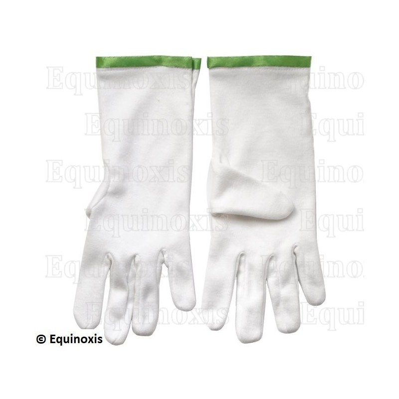 Guantes masónicos de algodón – RER – Maestro Escocés de San Andrés – Talla XL