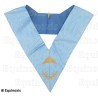 Collar masónico muaré – Rito Francés Tradicional – Premier Surveillant – Bordado a máquina 