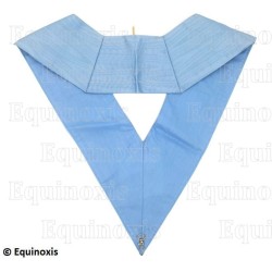 Collar masónico muaré – Rito Francés Tradicional – Hospitalier – Bordado a máquina 