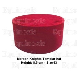 Toque maçonnique – Knights Templar (KT) – Toque du Temple – Talla 63