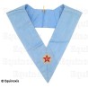 Collar masónico muaré – Rito Francés Tradicional – Vénérable en chaire – Bordado a máquina 
