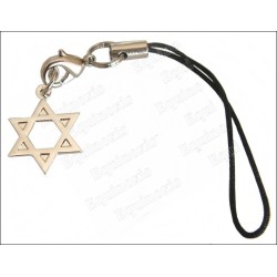 Bijou de mobile judaïque – Etoile de David – Argent vif 