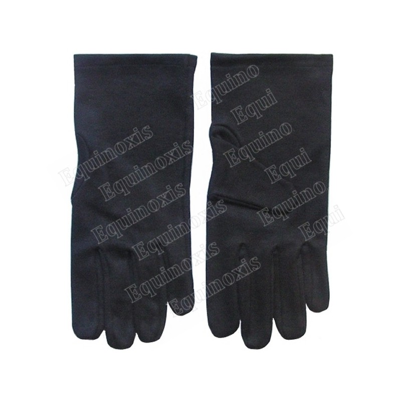Gants maçonniques noirs pur coton – Talla M