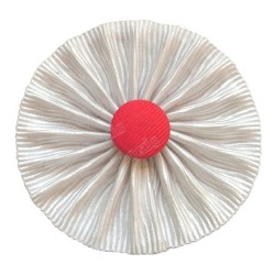 Escarapela blanca avec bouton rouge