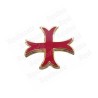 Pin's templario – Cruz templaria patada engastada esmaltada roja – Pequeño