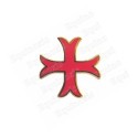 Pin\'s templario – Cruz templaria patada engastada esmaltada roja – Grande