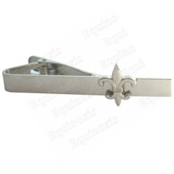 Pince-à-cravate symbolique – Fleur-de-lys 3D – Plata brillante