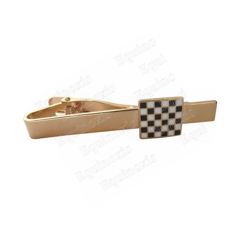 Pinza de corbata masónica – Adoquín de mosaico – Cuadrado