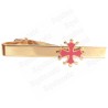 Pinza de corbata occitana – Cruz occitana – Esmaltada roja