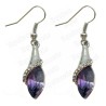 Boucles d'oreilles en cristal – Ballerine – Violet – Finition argent
